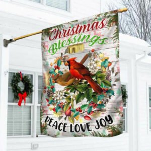 Christmas Cardinal Flag Christmas Blessings Love, Peace, Joy TTV387F