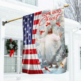 Come Unto Christ Jesus American Flag MBH234Fv1