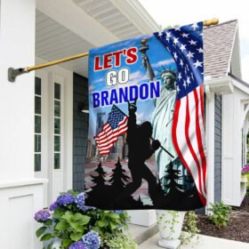 Let's Go Brandon Flag, Patriotic Bigfoot Sasquatch QNN552Fv1