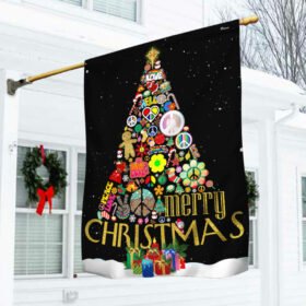 Hippie Christmas Tree Flag Merry Christmas TTV401F