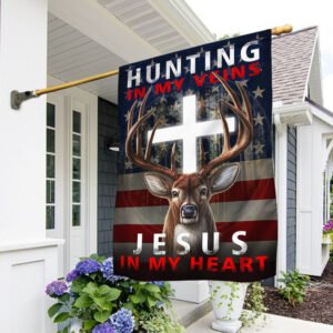 Deer Flag Hunting In My Veins Jesus In My Heart ANT343F