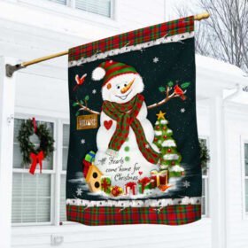 Snowman Flag All Hearts Come Home For Christmas MLH2037F
