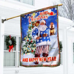 Christmas Flag Santa Merry Christmas And Happy New Year ANT307F