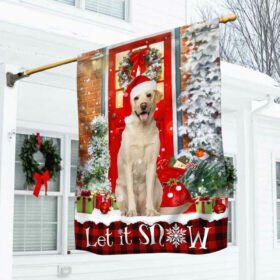 Labrador Retriever. Let It Snow Christmas Flag THB2640Fv4