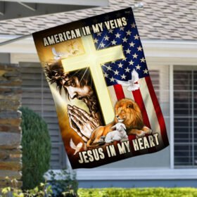 Jesus Flag American In My Veins Jesus In My Heart MLH2040F