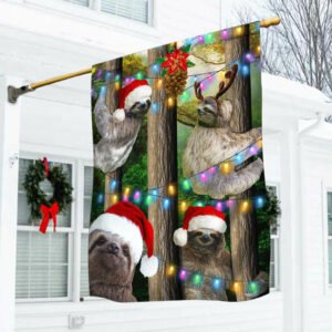 Sloth Christmas Flag NNT133F