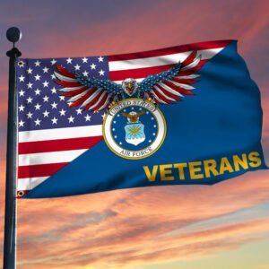 US Air Force Flag U.S. Air Force American Eagle Veterans Grommet Flag TRL1338GFv6