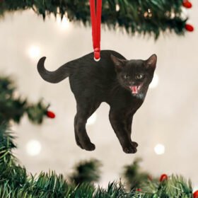 Black Cat Christmas Ornament QNN623O