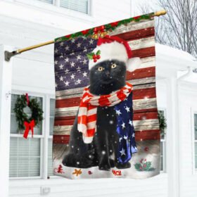 Black Cat Flag Flag Christmas NTB6666FV2