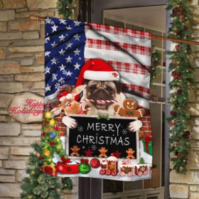 Christmas Pug Dog Flag Merry Christmas MLH1995F