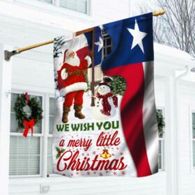 Santa Claus Texas Flag We Wish You A Merry Little Christmas DDH2940Fv2