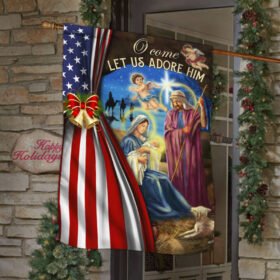 Jesus Is Born Christmas Flag THB3501Fv1