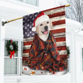 Labrador Retriever Dog Christmas Flag HOHOHO NTB394F