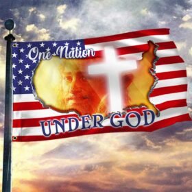 Patriotic Christian Grommet Flag One Nation Under God DBD2974GF