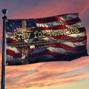 Pray For America We The People Grommet Flag MTV28GF