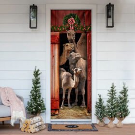 Christmas Door Cover Happy Family Camel ANL336D