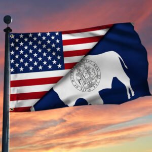 Wyoming American Grommet Flag LHA1891GF
