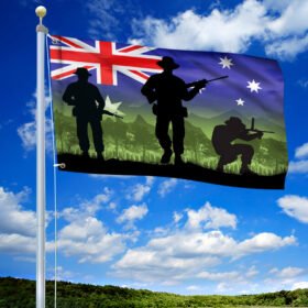 Veteran Flag Australian Soldier Grommet Flag TRN1555GF