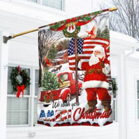 Christmas Santa Claus American Flag THH3468Fv1