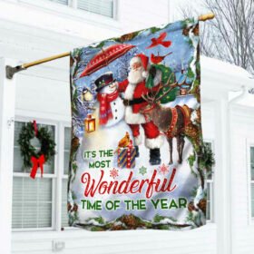 Christmas Blessings Flag It's The Most Wonderful Time Of The Year DDH2982F