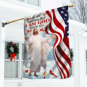 God Winter US Flag Be Still And Know That I Am God DDH2940Fv3