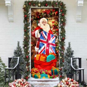 UK Christmas Door Cover Santa Laughing NNT105D