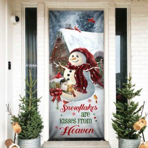 Christmas Door Cover Snowflakes Are Kisses From Heaven DDH2914D