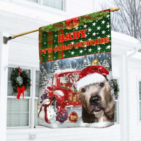 Pit Bull Christmas Flag Baby It's Cold Outside ANT294F