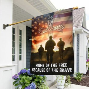 God & Soldier Flag Home Of The Free Because Of The Brave DDH3022F