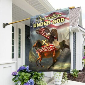 Horse Eagle Cross Flag One Nation Under God DDH2769Fv1
