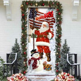 Ho Ho Ho Santa Claus Door Cover, Merry Christmas Home Decor QNN615D