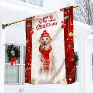 Merry Christmas Labrador Retriever Christmas Season Flag TRV1582F