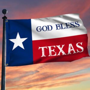Texas Flag God Bless Texas Grommet Flag TRL1609GF