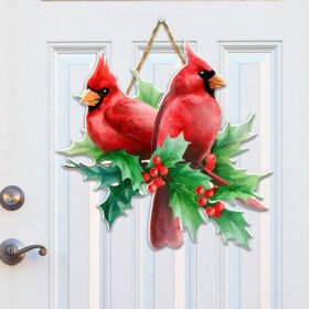 Christmas Wooden Sign Cardinal Christmas Wooden Sign TRL1499WD