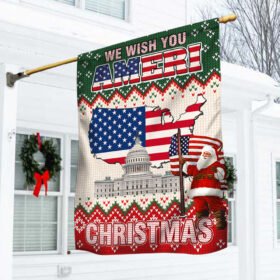 We Wish You Ameri Christmas American Flag THH3567F