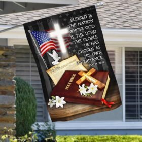 God Jesus Flag Blessed Is The Nation Whose God Is The Lord Flag MLH2049F