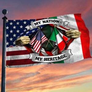 American & Italian Grommet Flag My Nation My Heritage DDH2869GF
