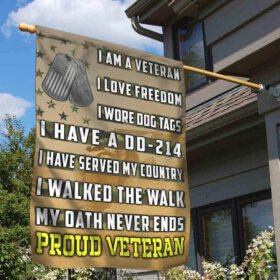 U.S. Veteran Flag Proud Veteran I Walked The Walk My Oath Never Ends DDH2991F