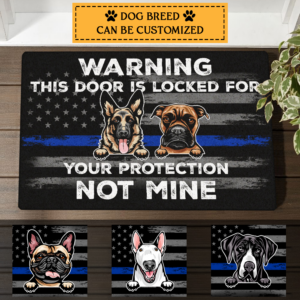 Personalized Dog K9 Police Dog Doormat TRV1560DMCT