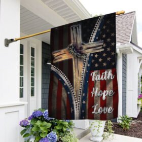 Jesus Flag Faith Hope Love ANT304F