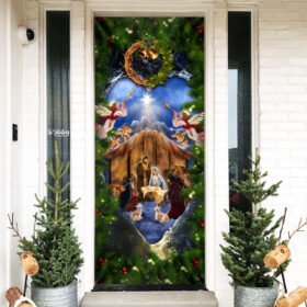 Jesus Is Born. Nativity Of Jesus Door Cover THH3611D