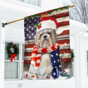 Shih Tzu Dog Flag Christmas Dog NTB6666FV1