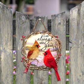 Cardinals Christmas Wooden Sign, Memorial Sign, I'm Always With You QNN631WD