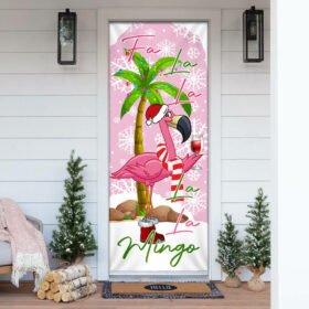 Christmas Flamingo Door Cover LALA NNT115D