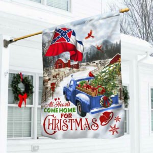 Blue Truck Mississippi Flag All Hearts Come Home For Christmas DDH2926Fv8