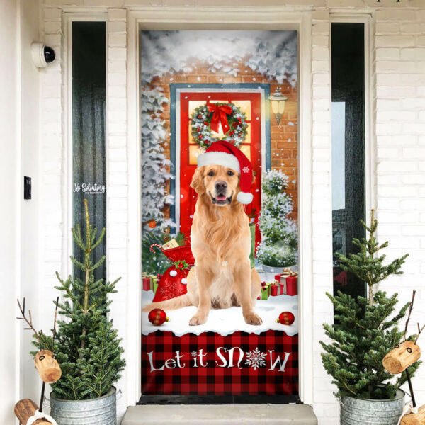 Golden Retriever. Let It Snow Christmas Door Cover THB2640Dv5