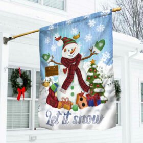 Christmas Flag Snowman Let It Snow QNK1013F