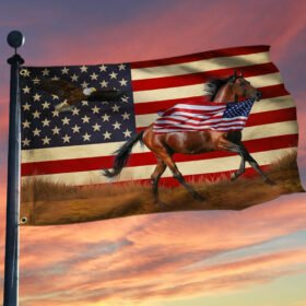 Horse Patriot Flag Horse American Eagle US Flag TRL1570GF