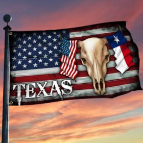 Longhorn Texas American Grommet Flag DDH3097GF