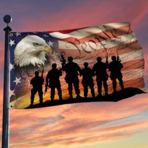 Veteran Flag We The People American Eagle Veteran Grommet Flag TRV1692GF